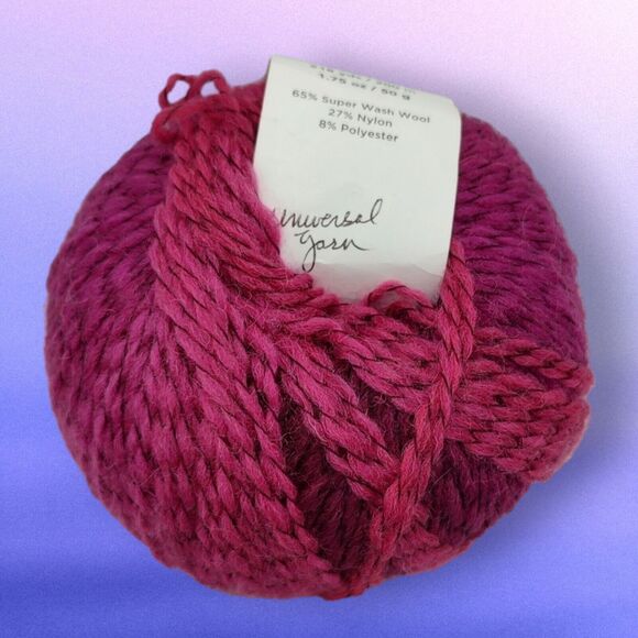 2-PK Universal Yarn Vibrance Color #01 Superwash Wool Nylon Polyester Blend 50g - Picture 4 of 6